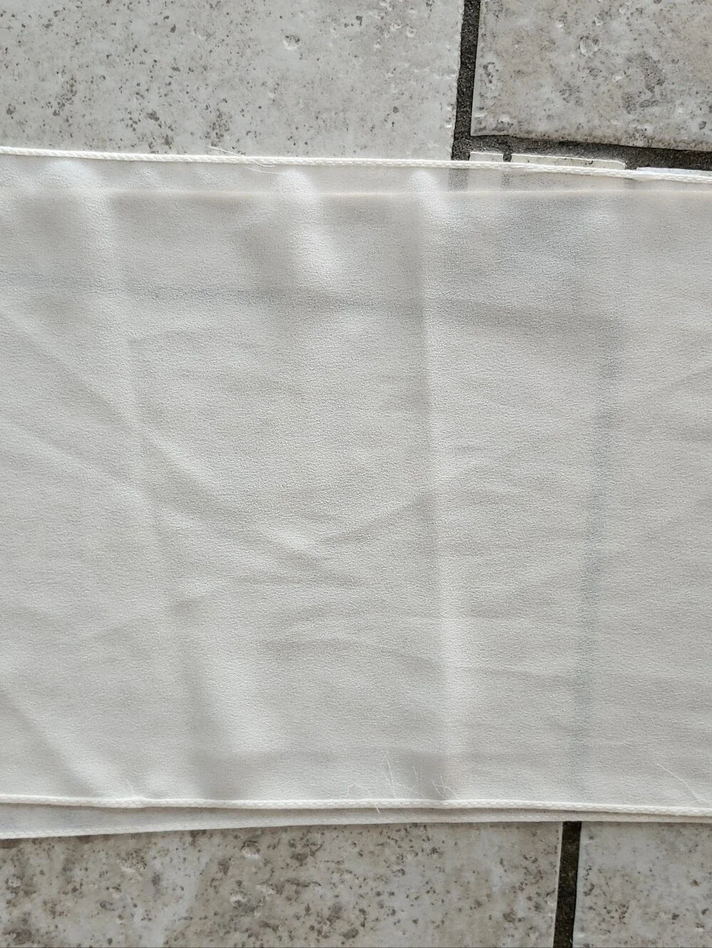 Elegant Cream Sheer Silk Scarf/Head Scarf 8x86 Inches